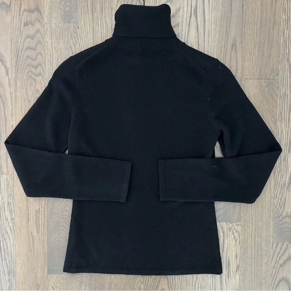 Women's TSE cashmere sweater  black turtle neck long sleeves M - Picture 6 of 10